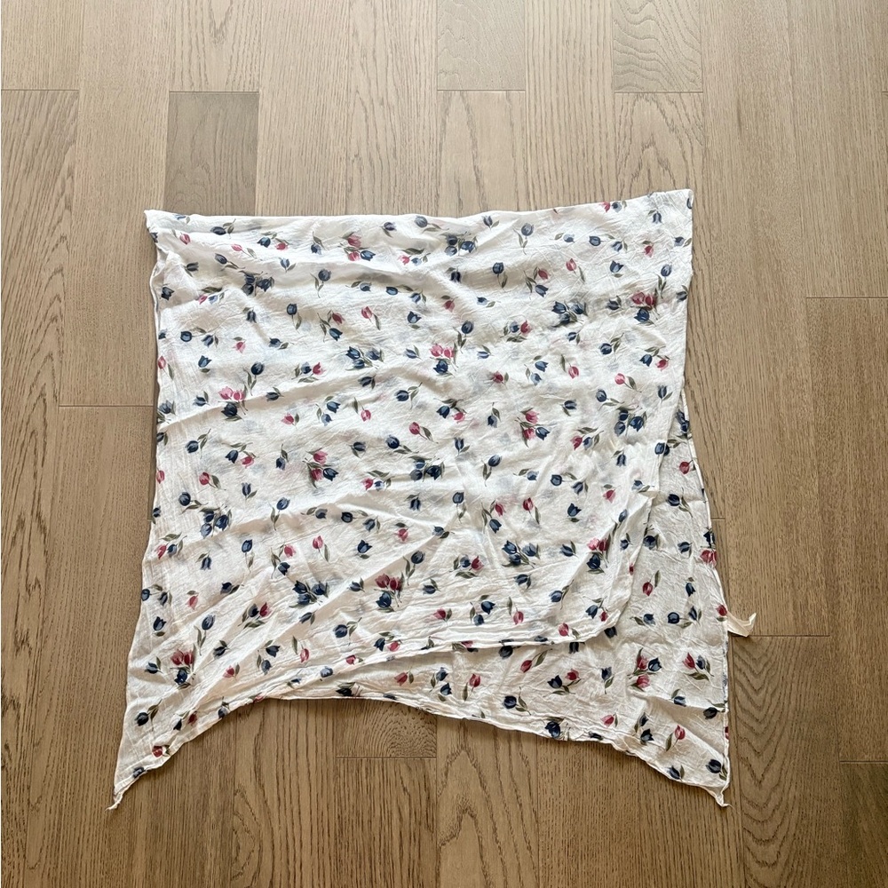 Asymmetrical Floral Scarf
